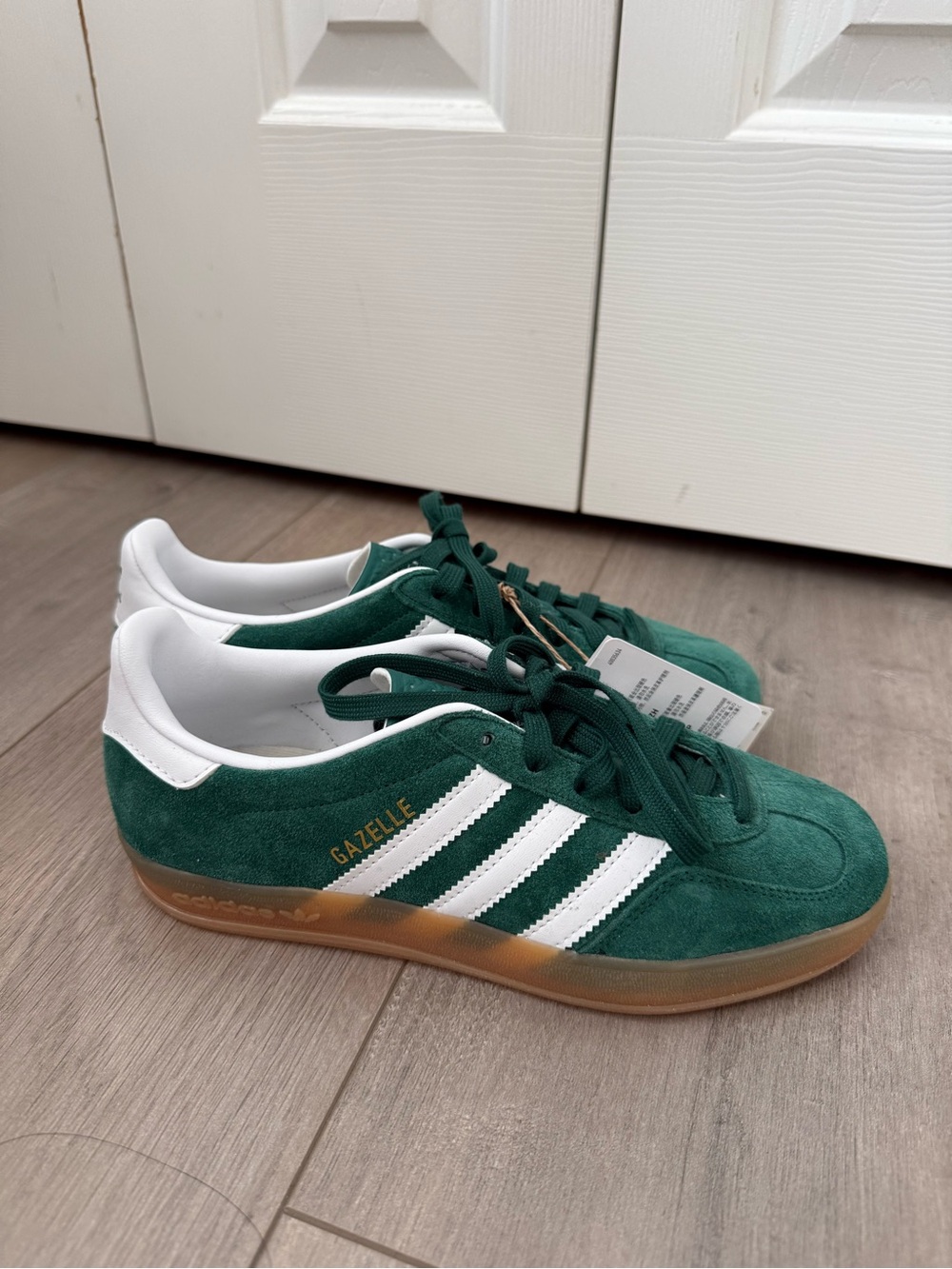 NWT Adidas Gazelle Indoor Women’s Green Suede Sneakers